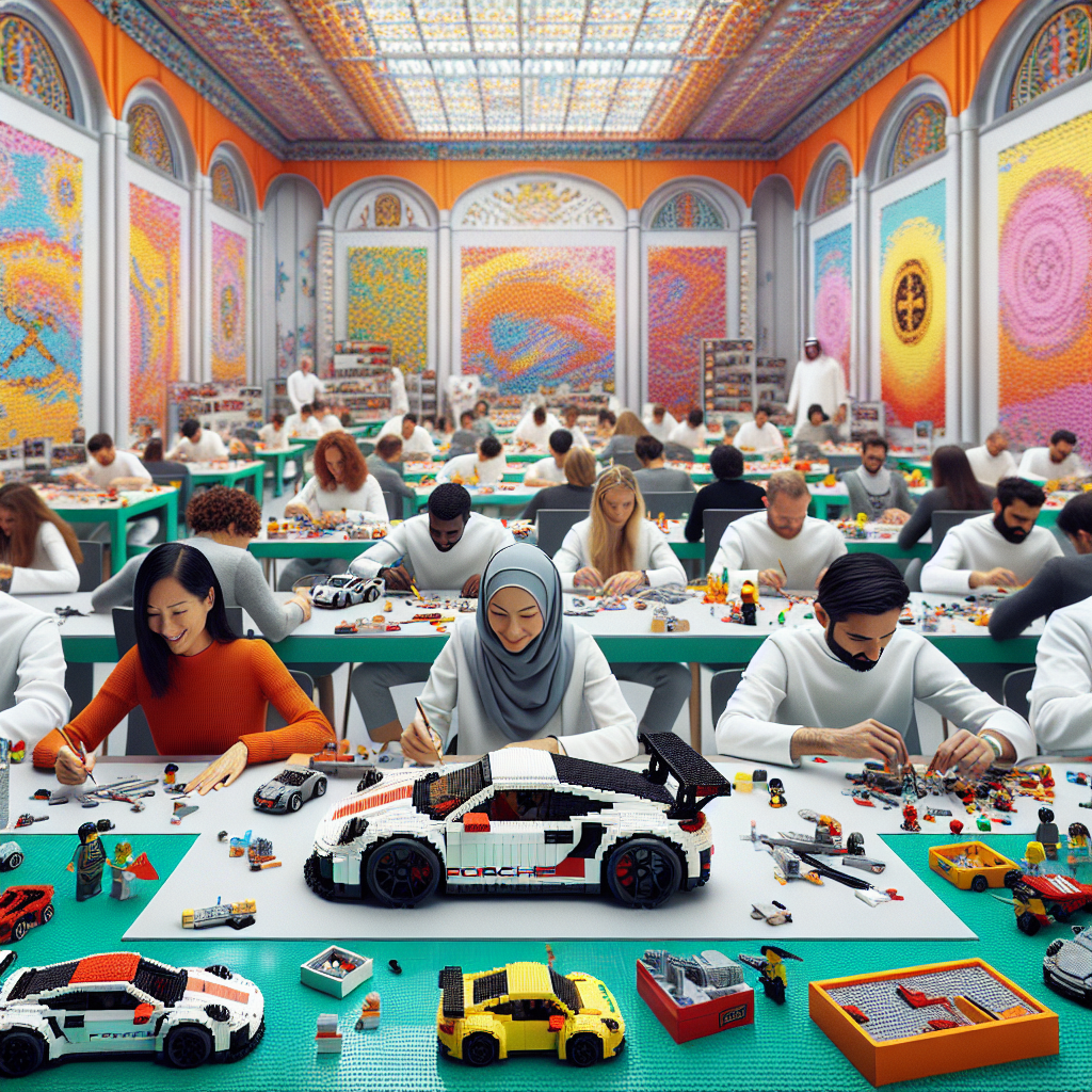 How to Arrange a LEGO Porsche RSR Building Workshop
