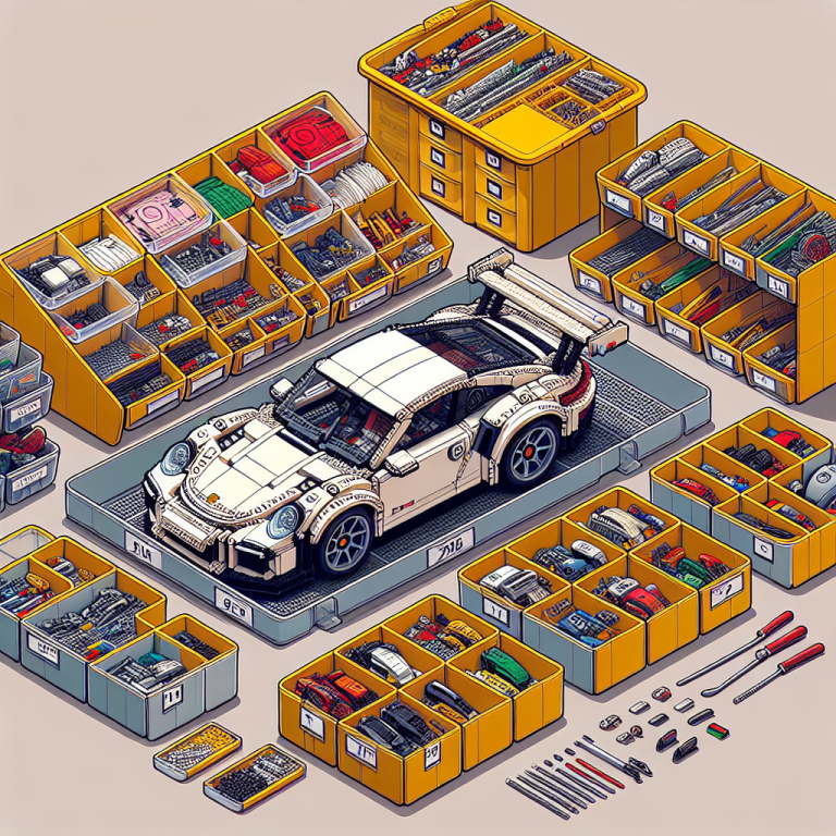 How to Organize LEGO Pieces for Efficient Porsche RSR Building