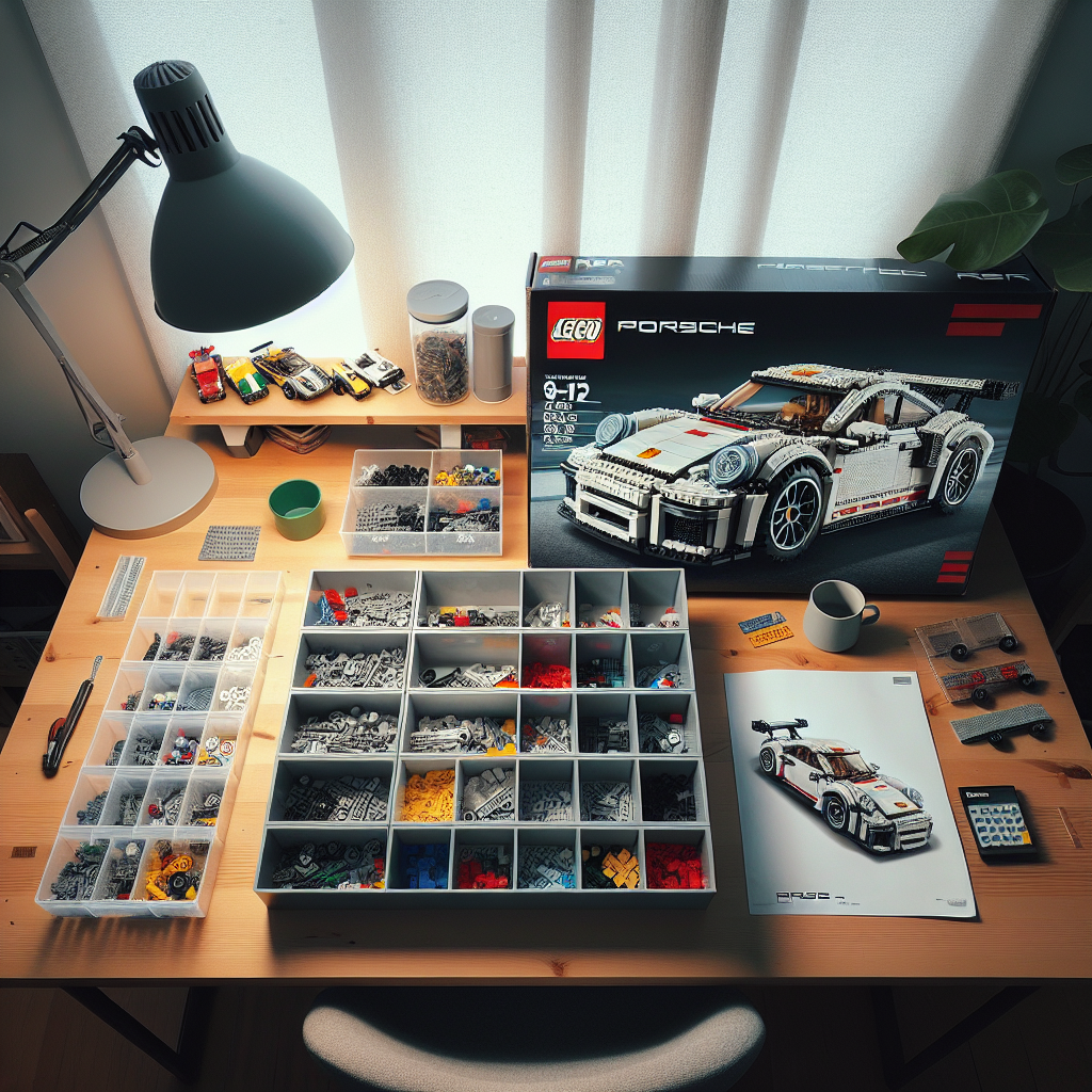 How to Organize Your Workspace for Building the LEGO Porsche RSR