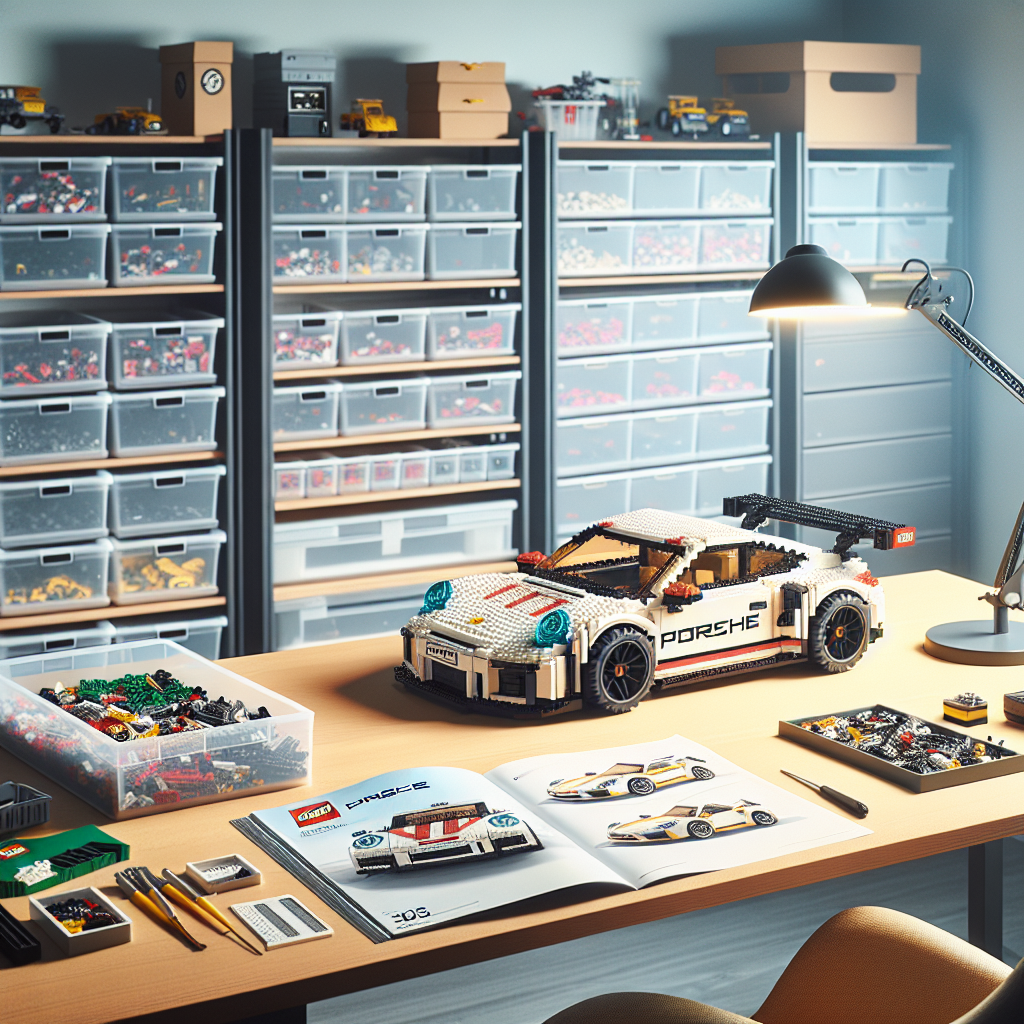How to Organize Your Workspace for Building the LEGO Porsche RSR